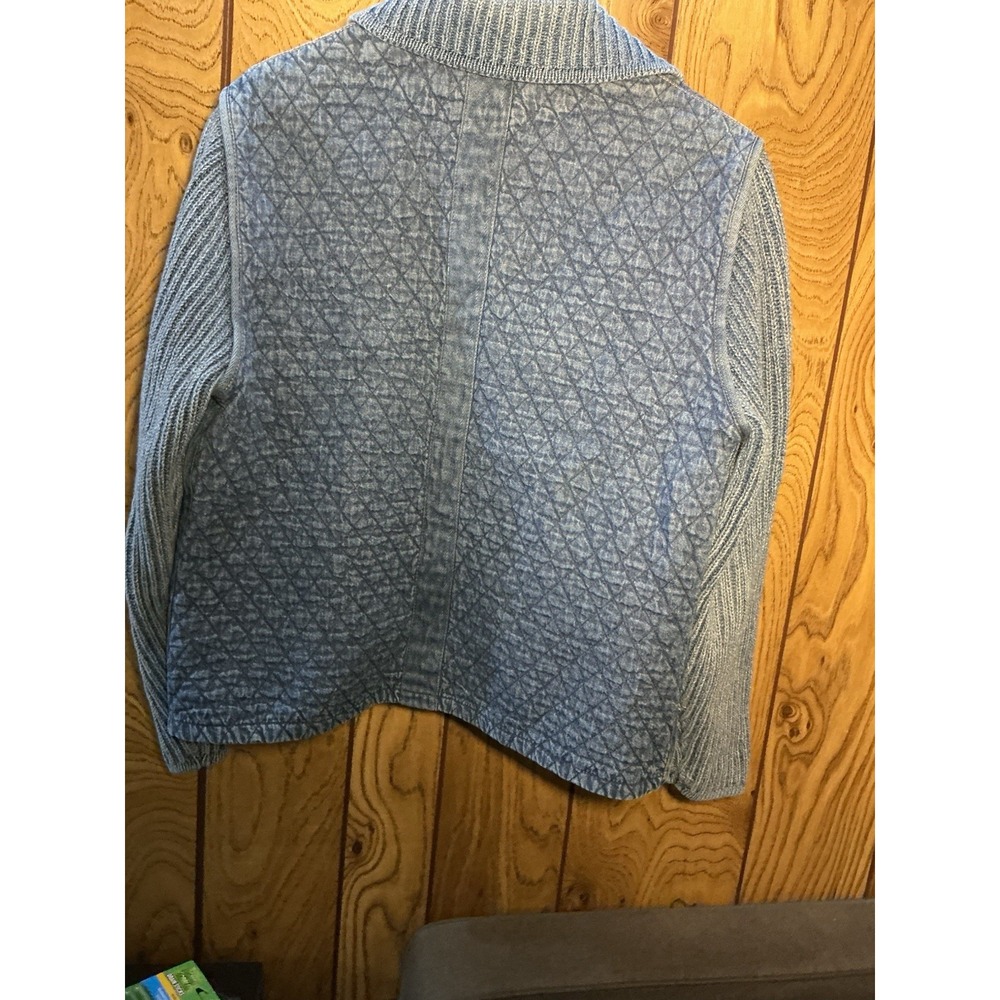 Vintage Blue Willi's Nautical Knit Sweater Sailboat Denim Size L - Picture 10 of 11